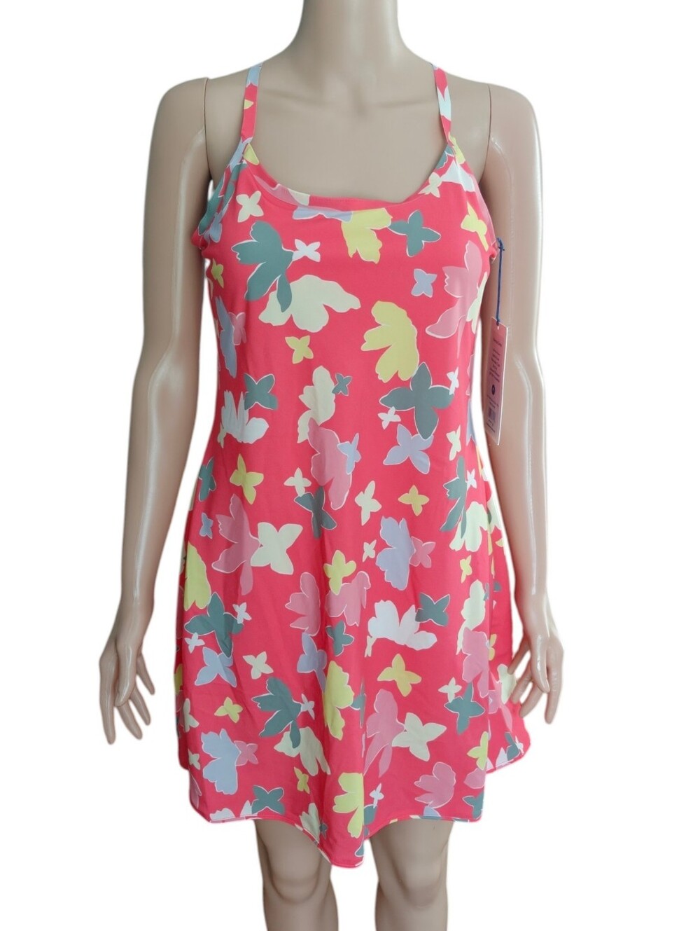 NWT Outdoor Voices Exercise Dress Medium Slice of Life Pink Floral UPF 50+ New - Picture 2 of 16